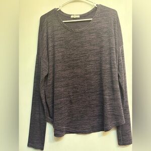 rag & bone Heathered Long Sleeve Top in Purple